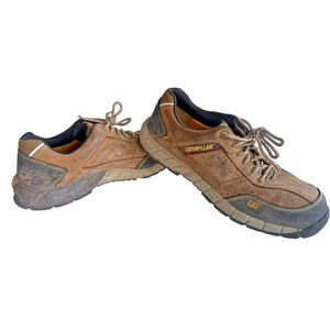 CAT Caterpillar Streamline Leather p90838 Comp Toe Oxford Dark Beige sz 13